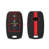 Keycare Silicone Key Cover KC49 for Kia Seltos 4 Button Smart Key | Black